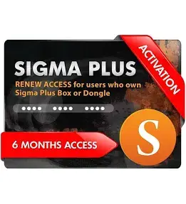 Sigma Plus Activation (Need Box or Dongle) - 6 Months